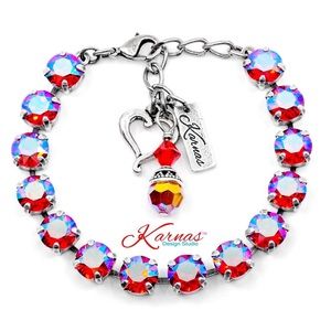 Light Siam Twinkle Crystal Bracelet By KDS